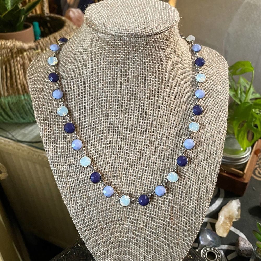 C. Wondersilver-Tone Multi Rhinestonenecklace - image 1